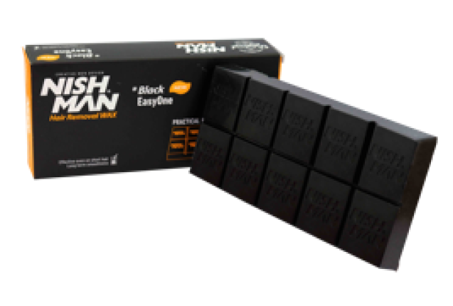 NISHMAN CHOCOLATE HARD EASY USE WAX (BLACK) (500ML) x 24