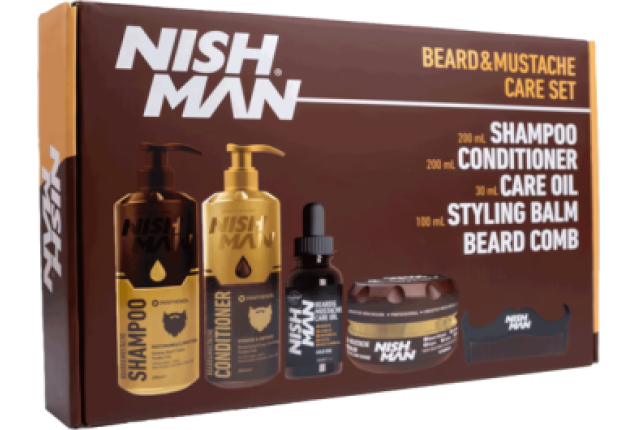 NISHMAN BEARD GIFT SET NISHMAN x 16