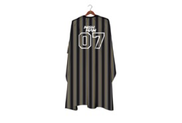 NISHMAN BARBER CAPE ( NISHMAN 07 GOLD WAX ) - DIGITAL PRINTING x 30
