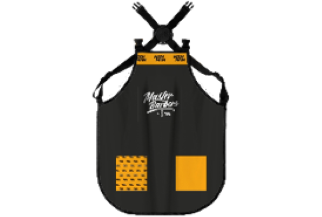 NISHMAN BARBER CAPE BLACK YELLOW x 24
