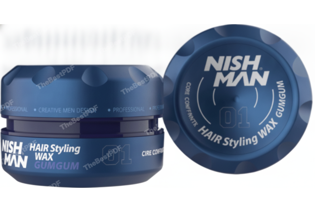 Nishman Aqua Hair Styling Wax 01 GumGum (100ml) x 60