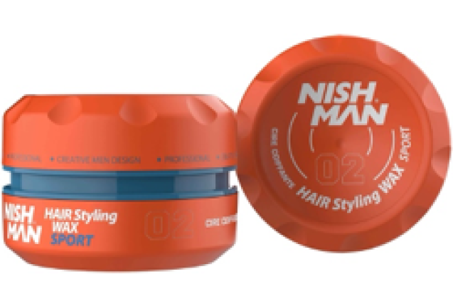 NISHMAN AQUA HAIR STYLING WAX 02 SPORT (100ml) x 60