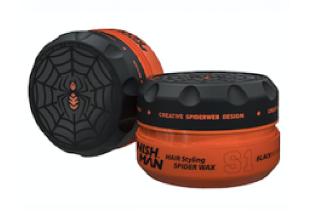 NISHMAN AQUA HAIR STYLING SPIDER WAX (BLACK WIDOW) // S1 (150ml) x 48