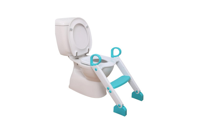 Dreambaby® Ladder Step-Up Toilet Trainer Aqua / White x 8