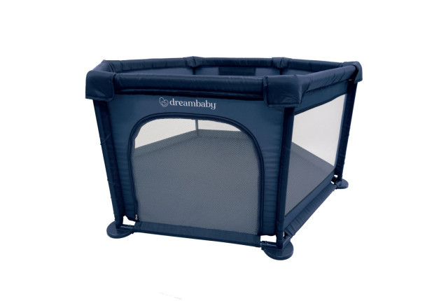 Dreambaby® 6 Sided Explore Playpen Fabric Base And Padded Frame Navy