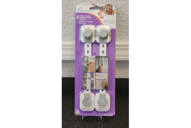 Dreambaby® Twist 'N Lock Multi-Purpose Latch - White 2 Pack x 6 1