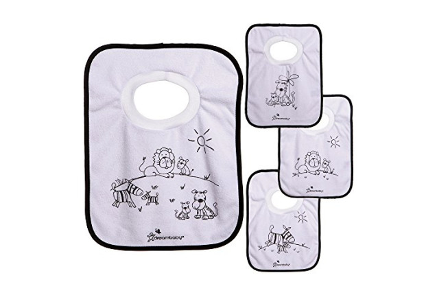 Dreambaby® Pull Over Bibs (Jungle)- 4 Pack x 6