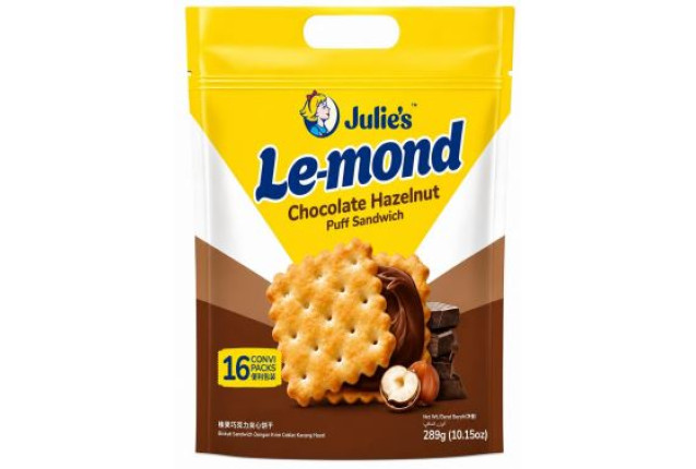 Julie's Le-mond Chocolate Hazelnut Puff Sandwich (289g) x 12