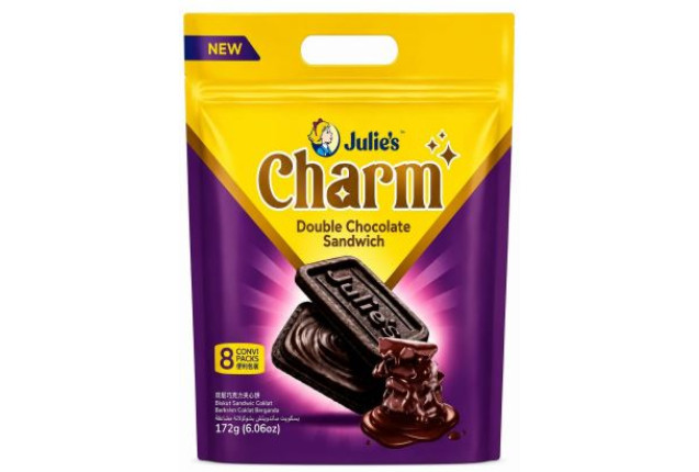Julie's Charm Double Chocolate Sandwich (172g) x 12