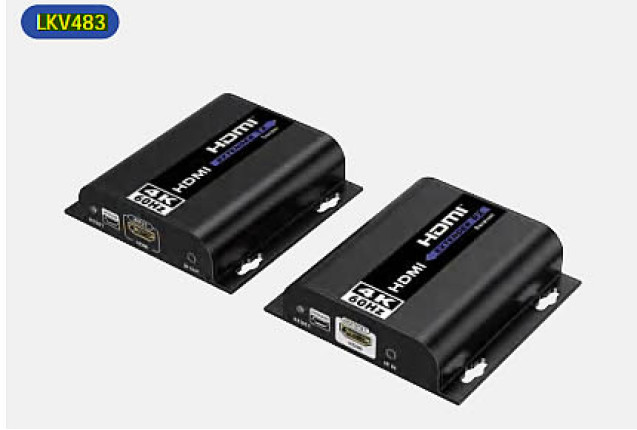 Matrix Extender Over CAT Cable - 4K@60Hz over IP + IR HDMI Extender (Model LKV483-M5.0-TX)