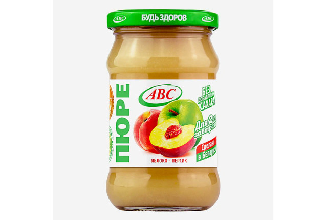 Sterilized Apple and Peach Puree (450g) x 6
