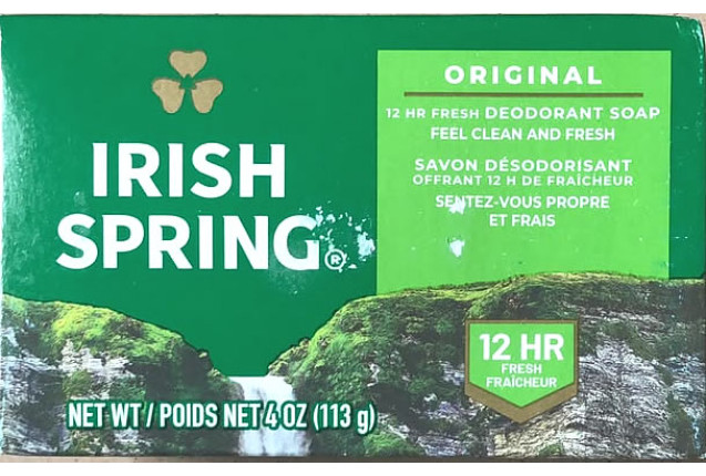 Original Irish Spring Deodorant Bar Soap (113g) x 20