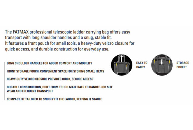 Stanley Fatmax Professional Telescopic Ladder Carrying Bag (Model SXLDTL-013)