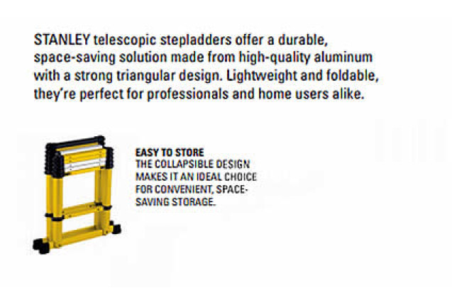 Stanley Telescopic Step-Ladder (Model SXLDTL-016)
