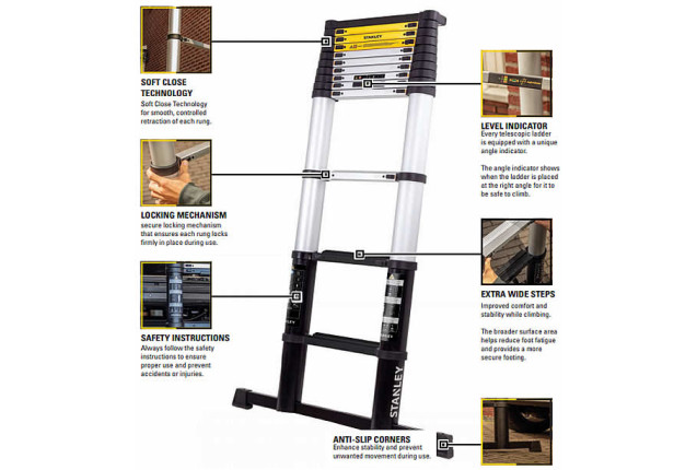 Stanley Fatmax Professional Telescopic Ladders (Model SXLDTL-007)