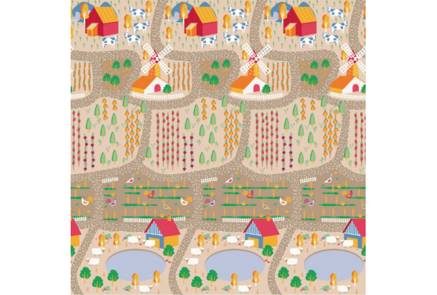 Folding Play M120 x 180 Farm-City x 6