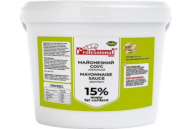 Professional Line Mayonnaise Sauce | Apetytnyy - 15% (10L) 1
