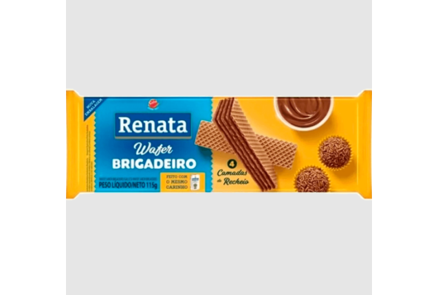 Biscoito Renata Wafer Brigadeiro (115g) x 40