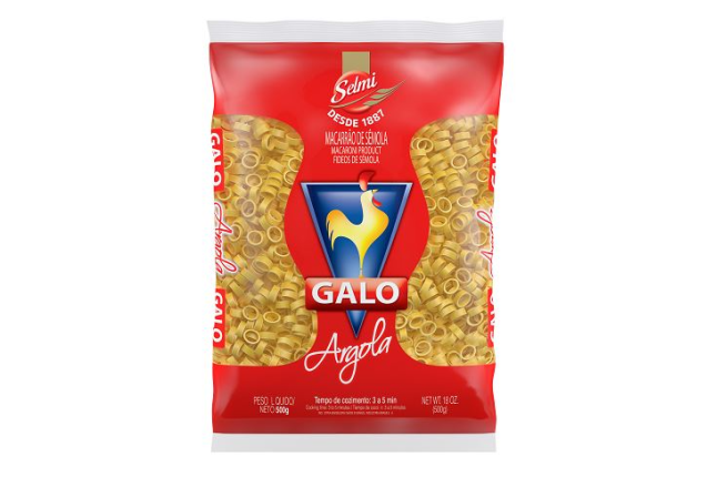 Semolina Pasta - Galo "Red" - Argola 2 (500g) x 20