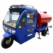 Electric Tricycle - Overloaded Oil Tanke