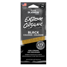 Platinum Series Extreme Organic Air Freshener - Black (72 pcs)