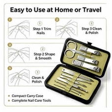 Travel Manicure Set - Gold Case (Model WM-MK02)