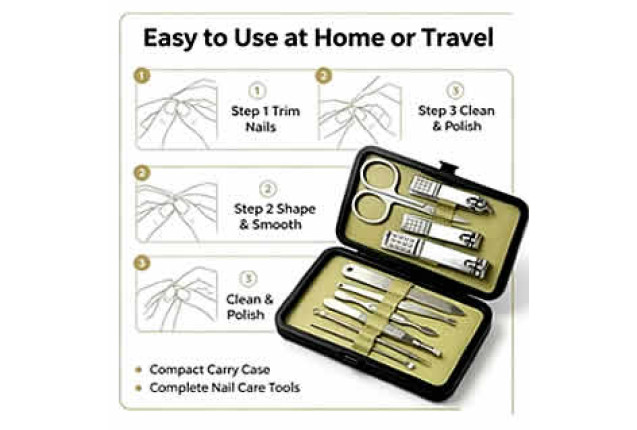 Travel Manicure Set - Gold Case (Model WM-MK02)