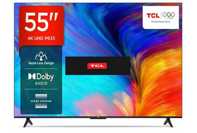 TCL 55 Inch 55P635 Android Smart 4K UHD Google TV