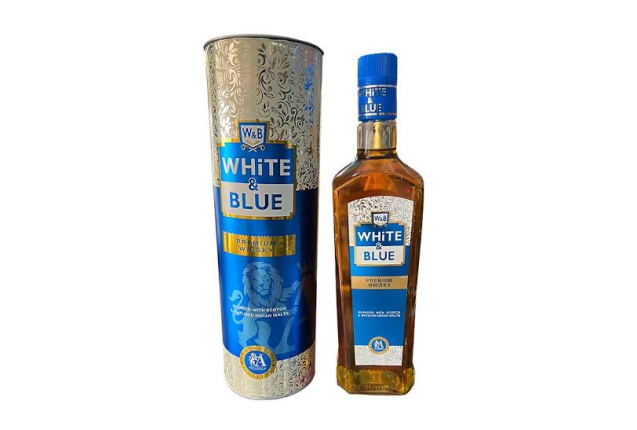 White & Blue