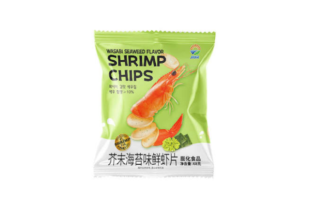JIUR Wasabi Seaweed Flavored Shrimp Chips (68g) x 20 1