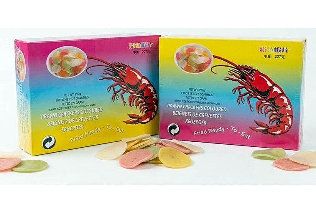 Prawn Crackers - 180g (White, Red, Colorful) x 60
