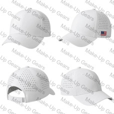 Men's Golf Cap — White with Grey Trim