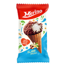Merino Super Teen Ice Cream Cone Vanilla Chocolate (60g) x 25 1
