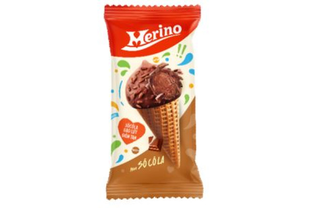 Merino Super Teen Ice Cream Cone Cream Chocolate (60g) x 25