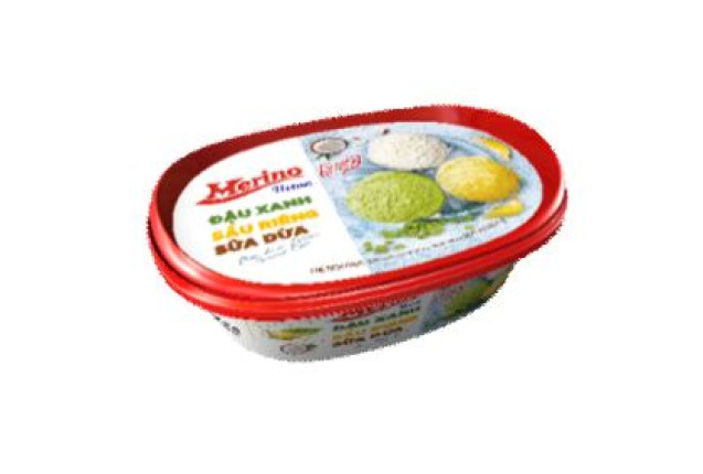 Merino 3 in 1 Green Bean Durian Coconut Milk Ice Cream (900ml) x 6