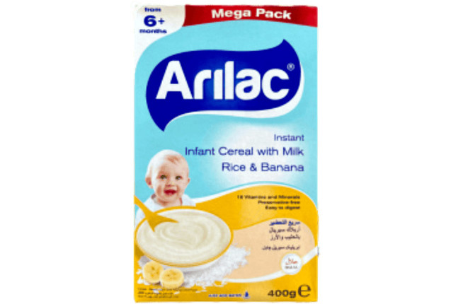 Arılac Infant Cereal with Milk Rice & Banana (400 g) x 12
