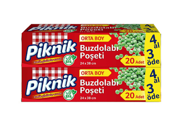 Piknik Freezer Bags | Medium Sıze - 24 x 38 cm (20 pcs)