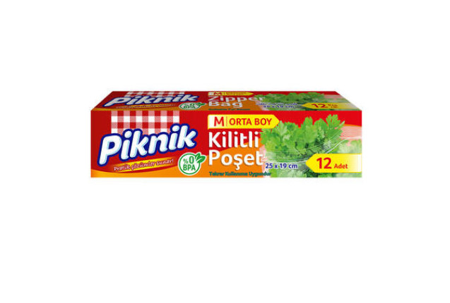 Piknik Zipper Bags | Medium Size - 25 x 19 cm (12 Pcs) x 48