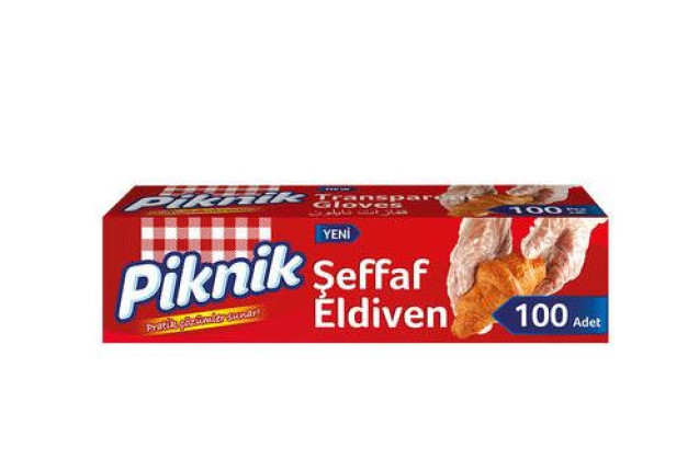 Piknik Disposable Transparent Pe Gloves (100 Pcs) x 48