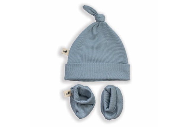 Cotton Booties + Hat Baby