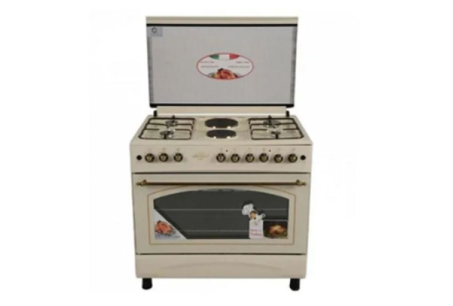 Royal GAS COOKERS-PREMIUM 90 X 60-Model(RPG6942CC) - 4GAS +2HOTPLATE-LUXURY SERIES, CREAM COLOR