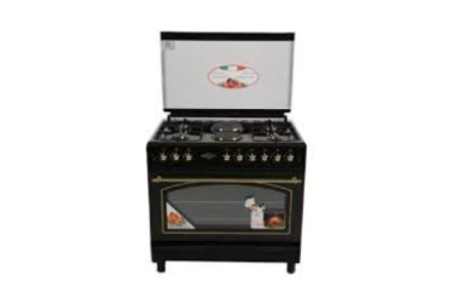 Royal GAS COOKERS-PREMIUM 90 X 60-Model(RPG6942BC) - 4GAS +2HOTPLATE-SHINY BLACK COLOUR