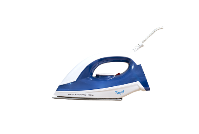 1000w Royal Dry Iron Non-stick soleplate - Model(RDI-F158WB)