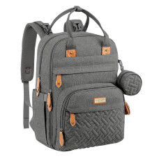 MOON KaryMe Diaper Backpack-pacifier case - D Grey