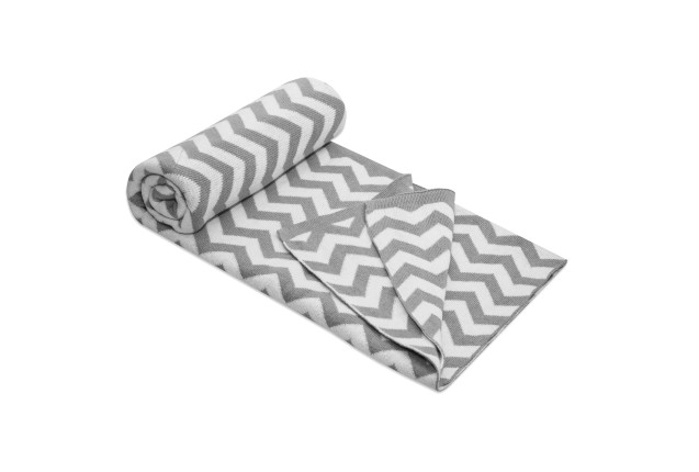 MOON Mellow stretchy Knitted Baby Blanket - Grey