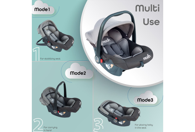 MOON Bibo Baby Carrier/Car Seat - Brown