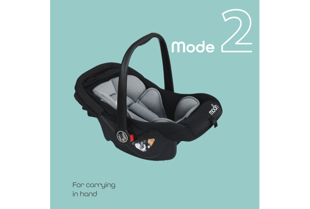 MOON Bibo Baby Carrier/Car Seat - Black