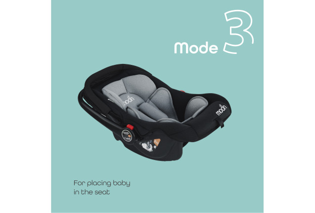 MOON Bibo Baby Carrier/Car Seat - Black