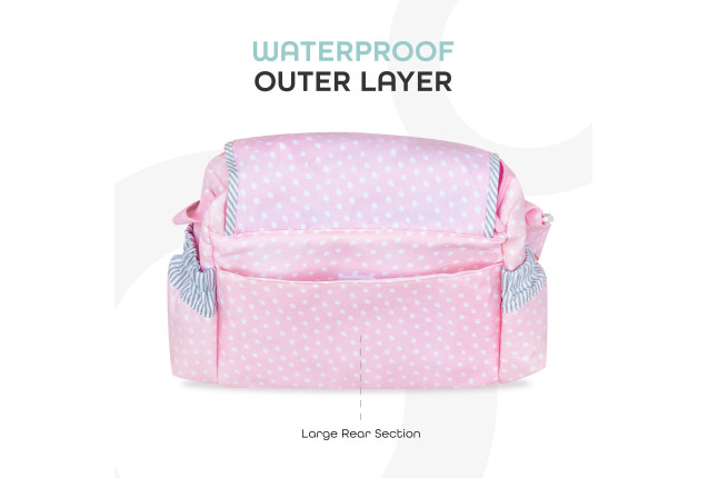 MOON Nicole Diaper Bag, Multifunction Bag - Pink
