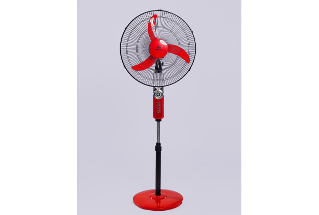 Macnero 18 Inches Rechargeable Standing Fan - Red